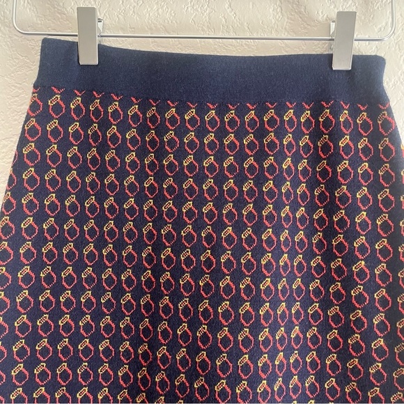 J CREW Geo Ring Midi Merino Wool Blend Skirt Size XXS - Picture 7 of 13